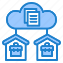cloud, from, home, network, server, work, worker 