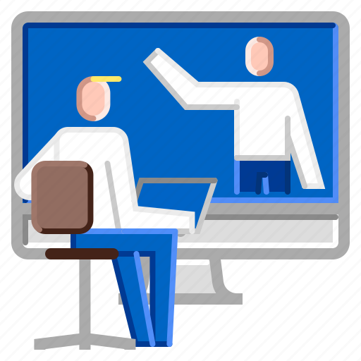 Computer, conference, meeting, online, video icon - Download on Iconfinder