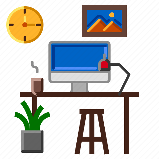 Computer, space, table, work, workplace icon - Download on Iconfinder