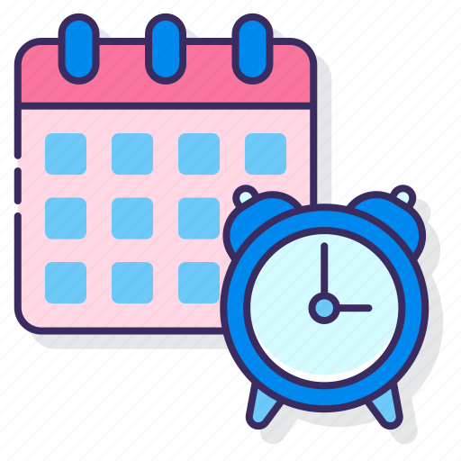 Calendar, clock, daily, routine icon - Download on Iconfinder