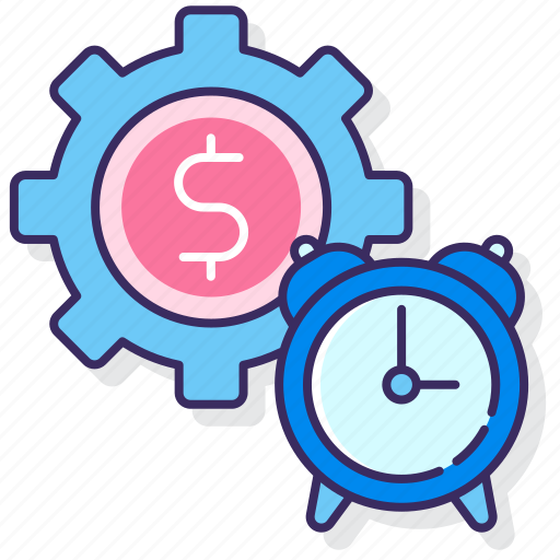 Clock, dollar, efficiency, gear icon - Download on Iconfinder