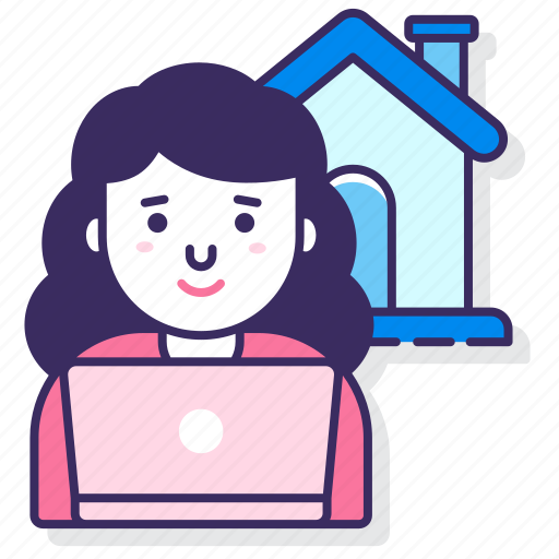Computer, female, freelancer, woman icon - Download on Iconfinder