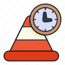 cones, construction, divider, work, in, progress, time 
