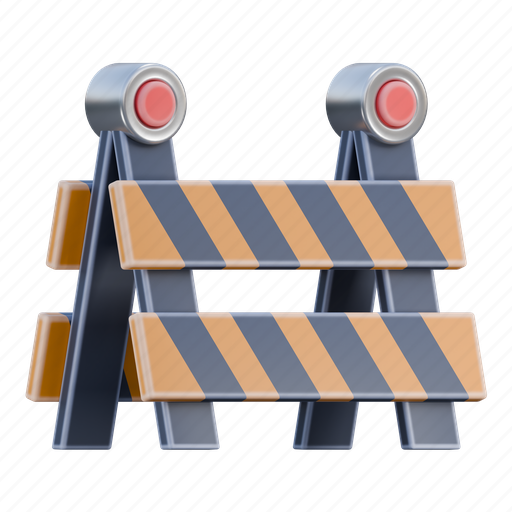 Roadblock, barrier, signaling, constructions, prohibition, forbidden, work icon - Download on Iconfinder