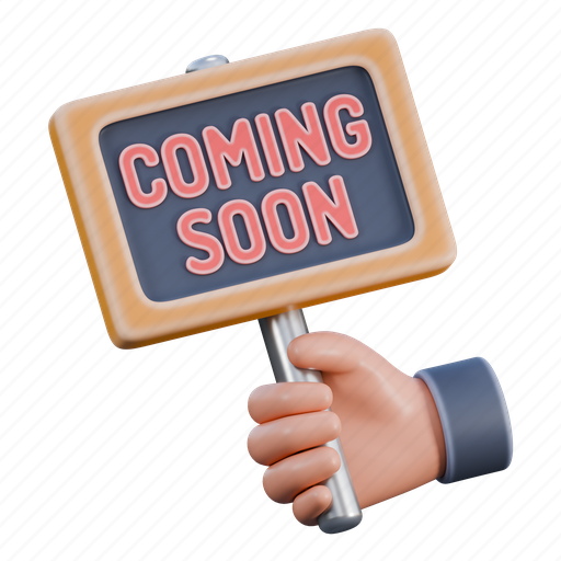 Signboard, coming, soon, hold, hand, marketing, sign icon - Download on Iconfinder