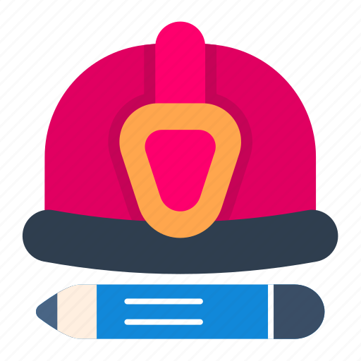 Helmet, progress, safety, security, work, pen, architect icon - Download on Iconfinder