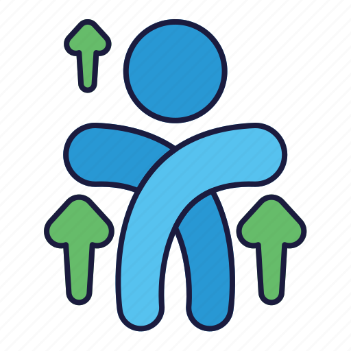 Arrow, growth, human, person, upgrafe, skill icon - Download on Iconfinder