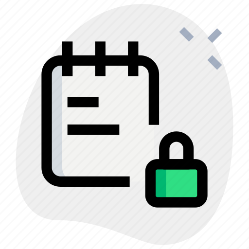 Notes, book, lock, work, office icon - Download on Iconfinder