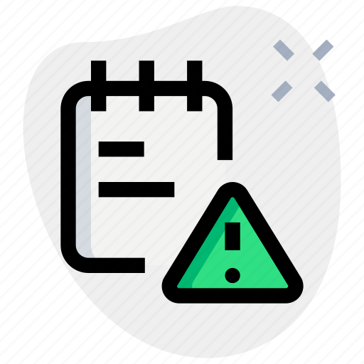 Notes, book, warning, work, office icon - Download on Iconfinder