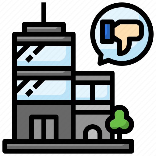 Thumbs, down, dislike, workplace, architecture, building, office icon - Download on Iconfinder