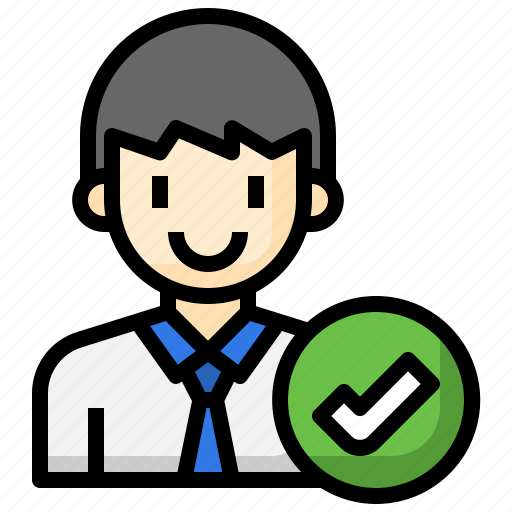 Verify, professional, office, worker, businessman icon - Download on Iconfinder
