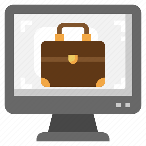 Computer, job, search, desktop, briefcase, online icon - Download on Iconfinder