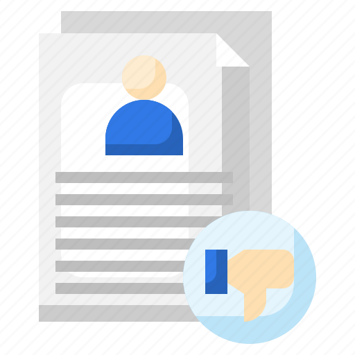 Dislike, identity, jobs, employee, office, file icon - Download on Iconfinder
