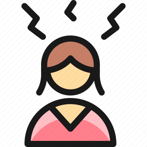 User, woman, stress icon - Download on Iconfinder