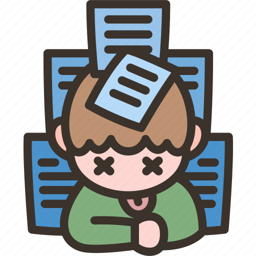 Overload, works, stress, overworked, exhausted icon - Download on Iconfinder