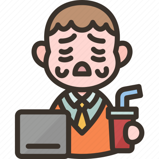 Tired, burnout, exhausted, work, stress icon - Download on Iconfinder