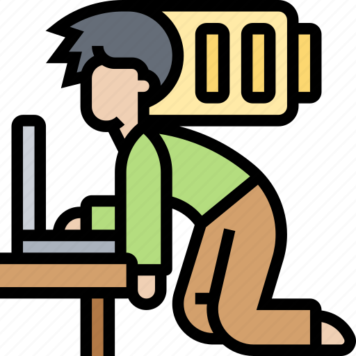 Fatigue, burnout, exhausted, tired, stress icon - Download on Iconfinder