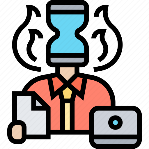 Busy, deadline, working, overtime, stress icon - Download on Iconfinder