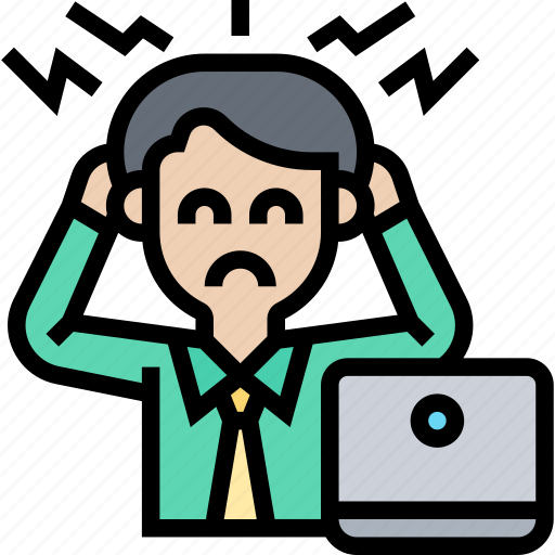 Stress, tired, desperate, panic, trouble icon - Download on Iconfinder