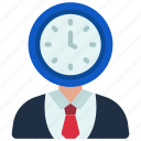 business, man, clock, time, timer, avatar