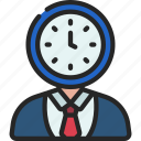 business, man, clock, time, timer, avatar