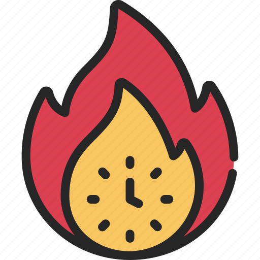 Fire, clock, flames, timer, time icon - Download on Iconfinder