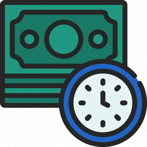 Timer, money, stack, time, cash icon - Download on Iconfinder