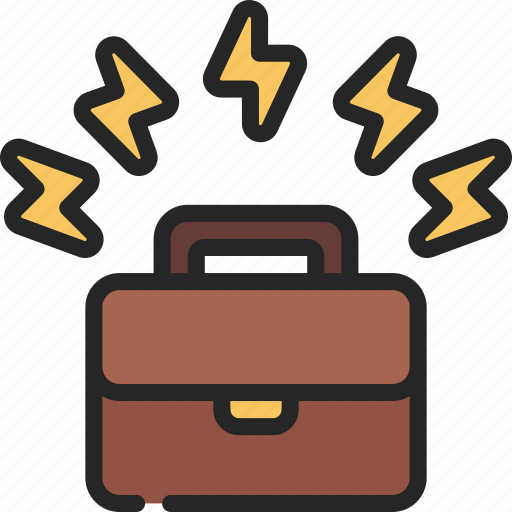Work, stress, stressed, briefcase, attack icon - Download on Iconfinder