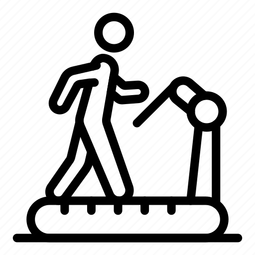 Senior, thin, treadmill, vector, workout, yul976 icon - Download on Iconfinder