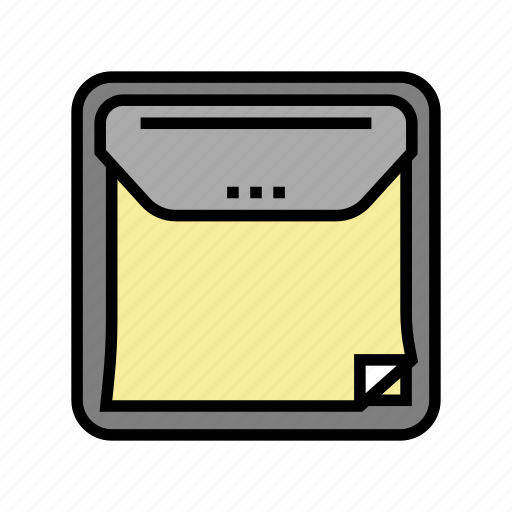 Notes, dispenser, workplace, accessories, tools, desk icon - Download on Iconfinder