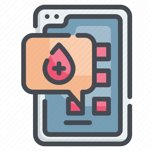 Application, app, blood, donor, electronics icon - Download on Iconfinder