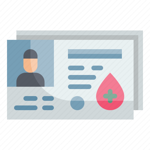 Blood, donor, card, identity, donation icon - Download on Iconfinder