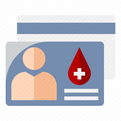 Blood donor card, id card, membership, identity, blood donation icon - Download on Iconfinder