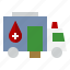 mobile unit, blood donation, truck, delivery truck, medical service 