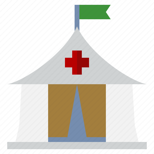 Tent, medical, refugee camp, red cross, hospital icon - Download on Iconfinder