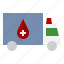 transportation, truck, blood donation, red cross, vehicle 