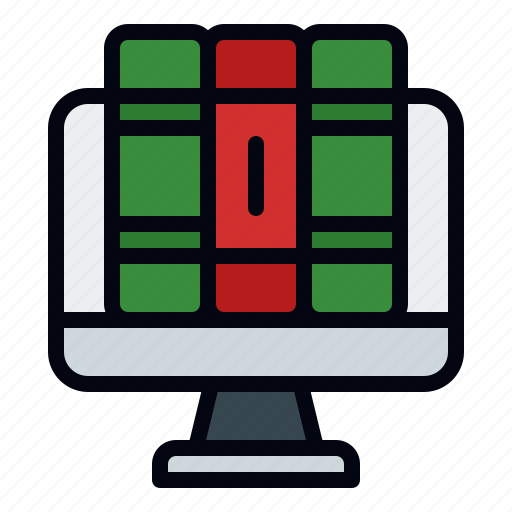 Computer, book, online library, digital, books, learning, ebook icon - Download on Iconfinder
