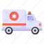 hospital vehicle, hospital transport, automobile, ambulance, hospital wagon 