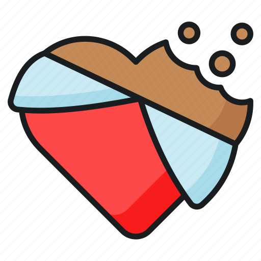 Chocolate, sweet, confectionery, heart, dessert, yummy, edible icon - Download on Iconfinder