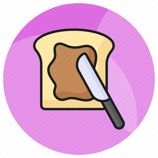Toast, bread, slice, chocolate, paste, spread, food icon - Download on Iconfinder