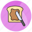 toast, bread, slice, chocolate, paste, spread, food 