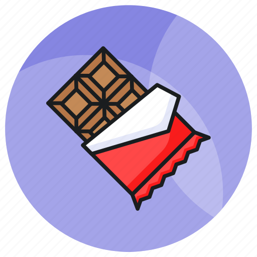 Chocolate, dessert, bar, sweet, confectionery, wrapped icon - Download on Iconfinder