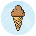 ice cream, cone, chocolate, dessert, frozen, food, gelato