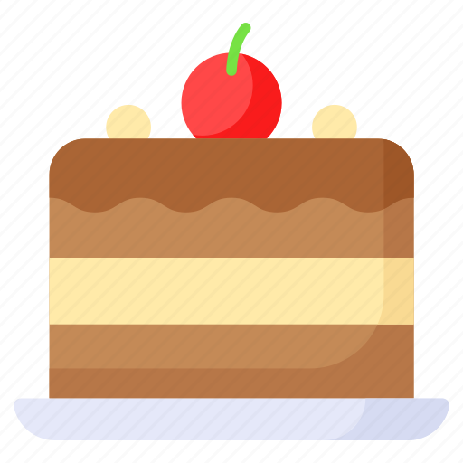 Cake, chocolate, dessert, sweet, cherry, confectionery, food icon - Download on Iconfinder