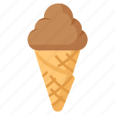ice cream, cone, chocolate, dessert, frozen, food, gelato