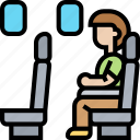 cabin, passenger, seat, flight, travel