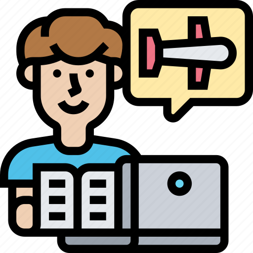 Pilot, online, training, course, education icon - Download on Iconfinder