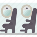 cabin, seat, passenger, airplane, travel
