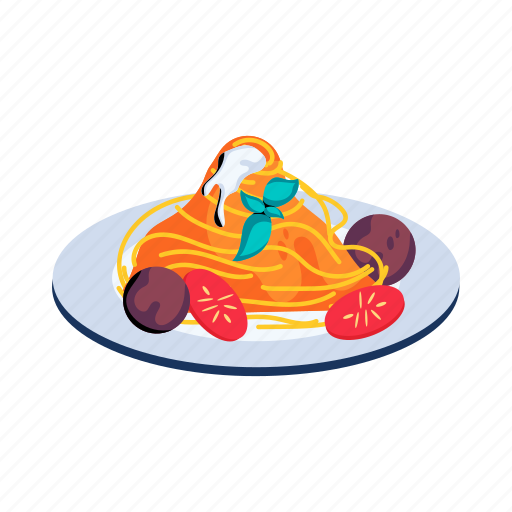 Noodles dish, spaghetti, linguine, vermicelli dish, italian cuisine icon - Download on Iconfinder