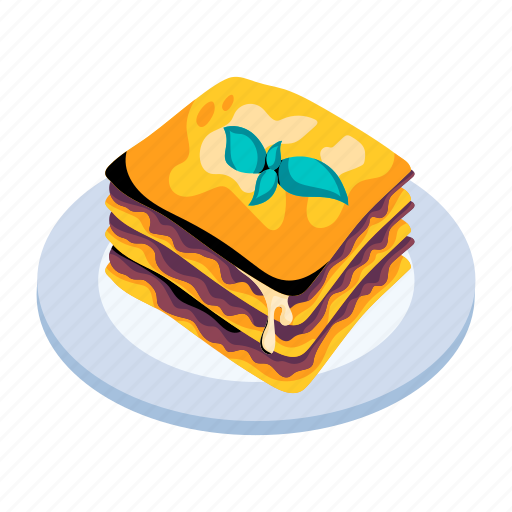 Baked pasta, lasagna, layered pasta, italian dish, italian cuisine icon - Download on Iconfinder